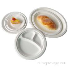 Compostable Bagasse Plate Restaurant Takeaway bord